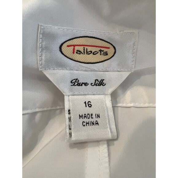 Talbots Pure Silk Organza Midi Skirt Cream Plaid 16 - Picture 5 of 6